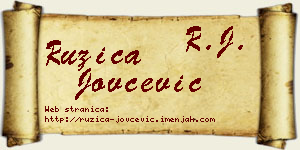 Ružica Jovčević vizit kartica